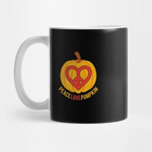 Peace Love Pumpkin Thanksgiving Mug